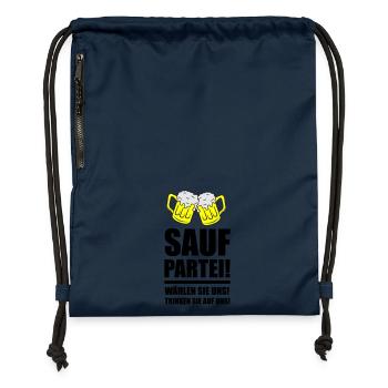 sauf partei - Turnbeutel aus Recycling-Material - Navy - Vorne
