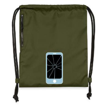 spider app - Sac à cordon en polyester recyclé - military green - Devant