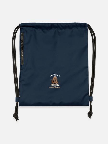 Leoparden Leopard - Turnbeutel aus Recycling-Material - Navy
