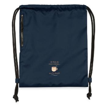 Humor "I do my best except Monday" - Gymsac made from recycled material - navy - Front
