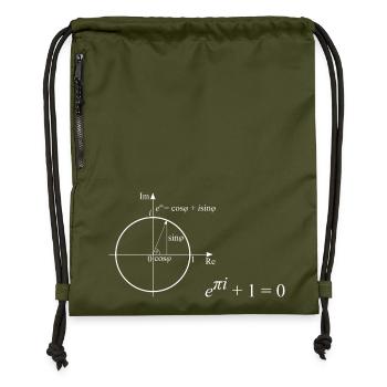 The most beautiful pattern of mathematics - Gymsac made from recycled material - military green - Front