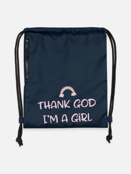 Lustiger Spruch - Turnbeutel aus Recycling-Material - Navy