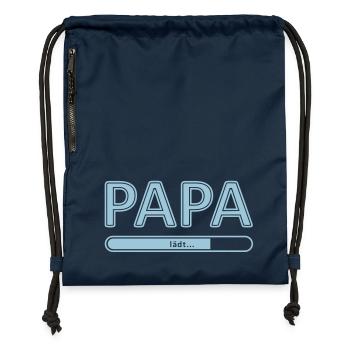 enceinte papa grossesse - Sac à cordon en polyester recyclé - bleu marine - Devant