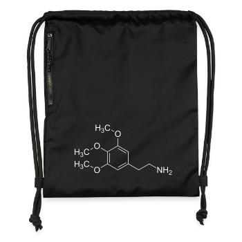 Mescaline mescaline structural formula - Gymsac made from recycled material - military green - Front
