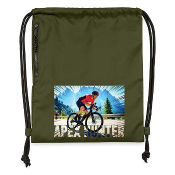 APEX HUNTER Mountain Biker - Gymsac made from recycled material - military green - Front
