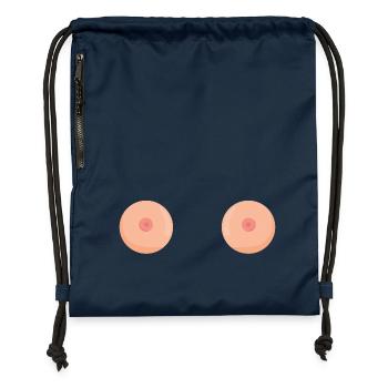 boobs - Turnbeutel aus Recycling-Material - Navy - Vorne