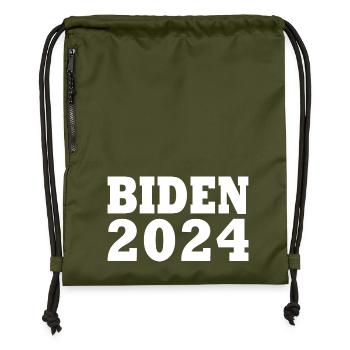 Joe biden 2024 - Gymsac made from recycled material - military green - Front
