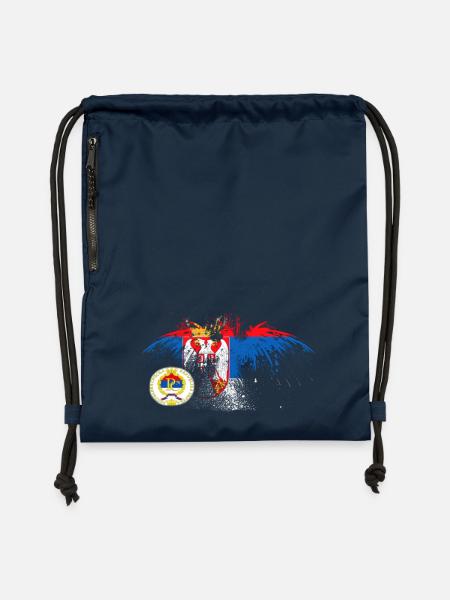 Srpska Zastava RS - Turnbeutel aus Recycling-Material - Navy