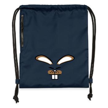 Bunny Rabbit Bunny Cartoon Small Animal Cute - Gymsac made from recycled material - navy - Front