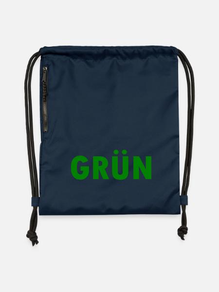 Grün - Turnbeutel aus Recycling-Material - Navy