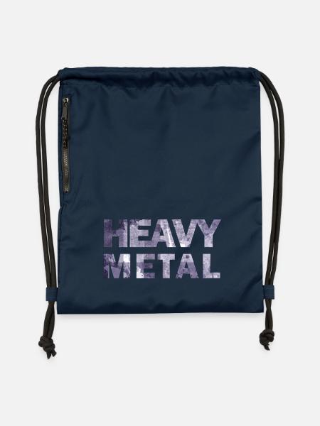 HEAVY METAL Schrift - Turnbeutel aus Recycling-Material - Navy