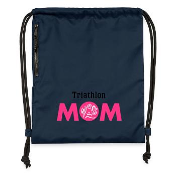 Triathlon MOM - Turnbeutel aus Recycling-Material - Navy - Vorne