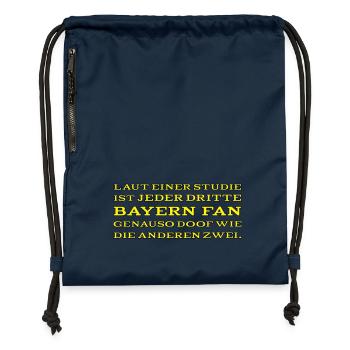 Anti Bayern Fan Spruch - Farbwechsel - Turnbeutel aus Recycling-Material - Navy - Vorne