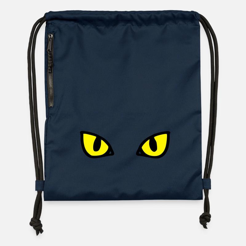 cat's eyes two colours - Gymsac made from recycled material - navy