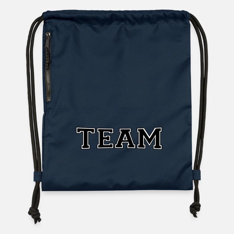 Équipe - Sac à cordon en polyester recyclé - bleu marine
