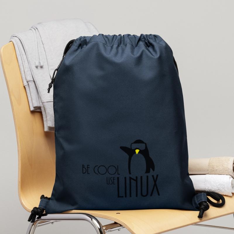 être cool utilisation linux Sac à cordon en polyester recyclé