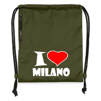 Milano - Gymsac made from recycled material - military green - Front