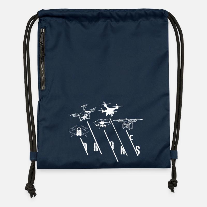 drone - Sac à cordon en polyester recyclé - bleu marine