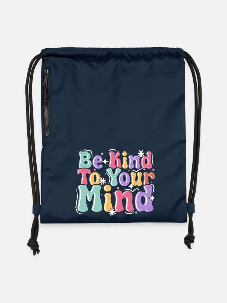 Be Kind To Your Mind - Turnbeutel aus Recycling-Material - Navy