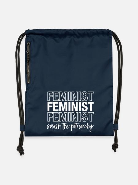 Feminist - Smash The Patriarchy - Turnbeutel aus Recycling-Material - Navy