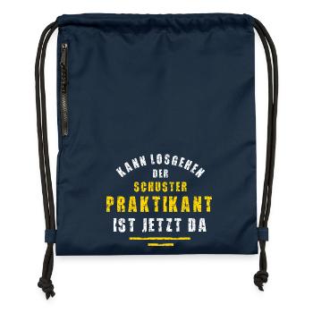 Schuster Praktikant Schusterei Praktikum - Turnbeutel aus Recycling-Material - Navy - Vorne