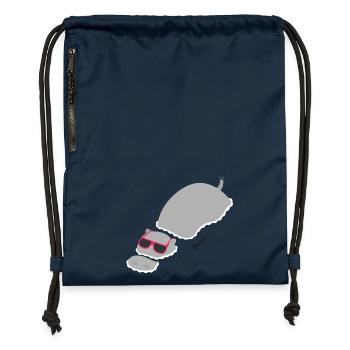 Chillin ‚Hippo - Turnbeutel aus Recycling-Material - Navy - Vorne
