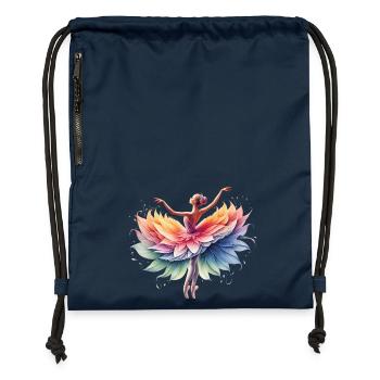 Balletttänzerin mit Tutu - Turnbeutel aus Recycling-Material - Navy - Vorne