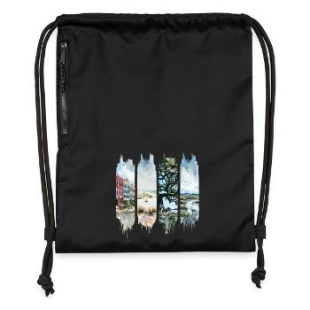 Voyage en Caroline du Sud – Charleston Charme & Plage - Sac à cordon en polyester recyclé - military green - Devant