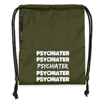 Cadeau pour psychiatre - Sac à cordon en polyester recyclé - military green - Devant