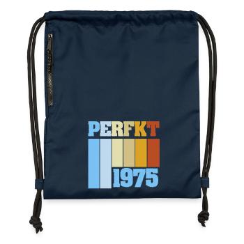 Parfait 1975 - Sac à cordon en polyester recyclé - bleu marine - Devant