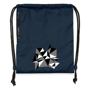 form muster dreiecke design origami cool papier 3c - Turnbeutel aus Recycling-Material - Navy - Vorne
