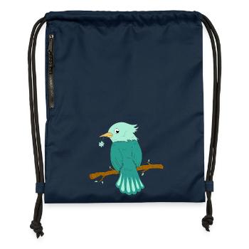 Lucky charm - Gymsac made from recycled material - navy - Front