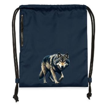 Loup - Sac à cordon en polyester recyclé - bleu marine - Devant