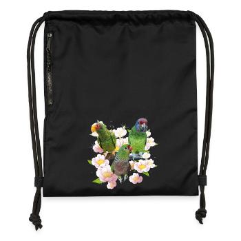 Parrots - Gymsac made from recycled material - military green - Front