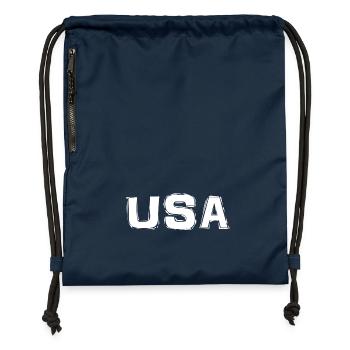 USA - Turnbeutel aus Recycling-Material - Navy - Vorne
