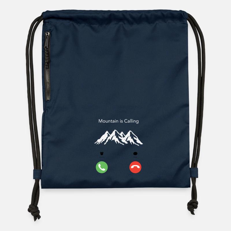Les appels de montagne - Sac à cordon en polyester recyclé - bleu marine