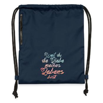 Weil du die Liebe meines Lebens bist - Turnbeutel aus Recycling-Material - Navy - Vorne
