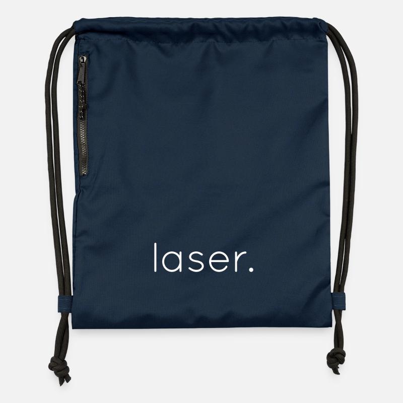 laser - Sac à cordon en polyester recyclé - bleu marine