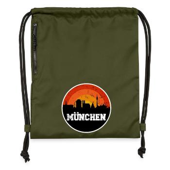 Munich Skyline Original - Gymsac made from recycled material - military green - Front