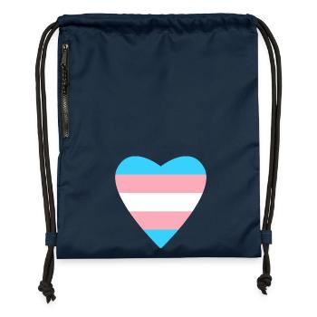 Trans PrideLove - Gymsac made from recycled material - navy - Front