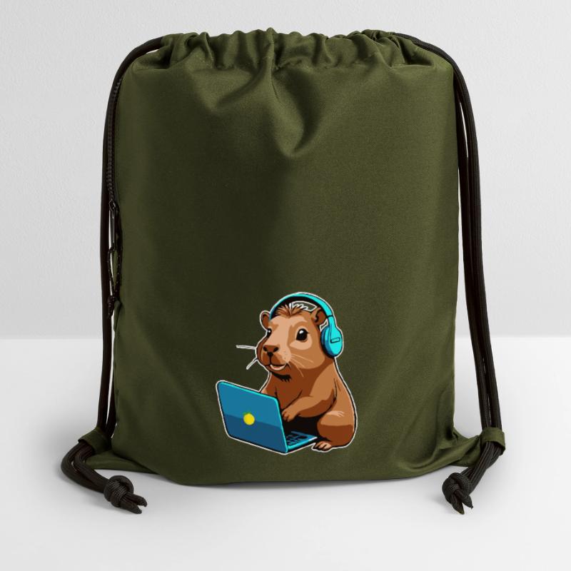 Capybara Programmierer Coder Computer Turnbeutel aus Recycling-Material