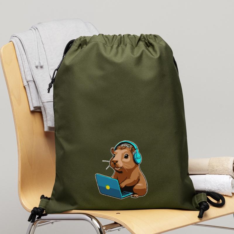 Capybara Programmierer Coder Computer Turnbeutel aus Recycling-Material