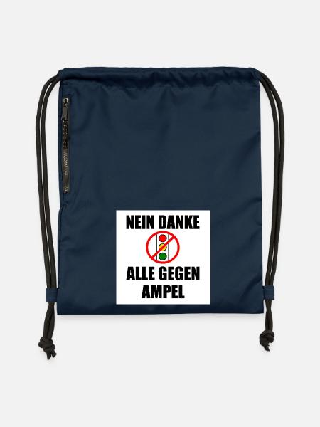 Nein danke ampel - Turnbeutel aus Recycling-Material - Navy