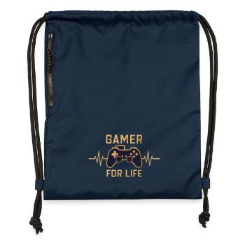 Gamer for life - Turnbeutel aus Recycling-Material - Navy - Vorne