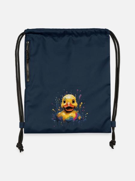Gummiente - Turnbeutel aus Recycling-Material - Navy
