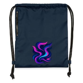 Rêve en mouvement - Sac à cordon en polyester recyclé - bleu marine - Devant