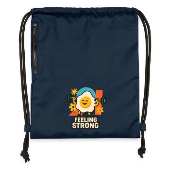 Tout simplement fort ! - Sac à cordon en polyester recyclé - bleu marine - Devant