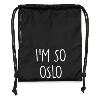 Oslo, Norvège, Norvège, Norvège - Sac à cordon en polyester recyclé - military green - Devant