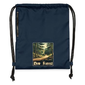 New Forest Waldweg - Turnbeutel aus Recycling-Material - Navy - Vorne