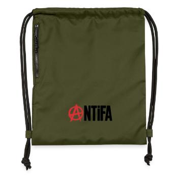 Anarchy Antifa - Antifascists Tee - Gymsac made from recycled material - military green - Front